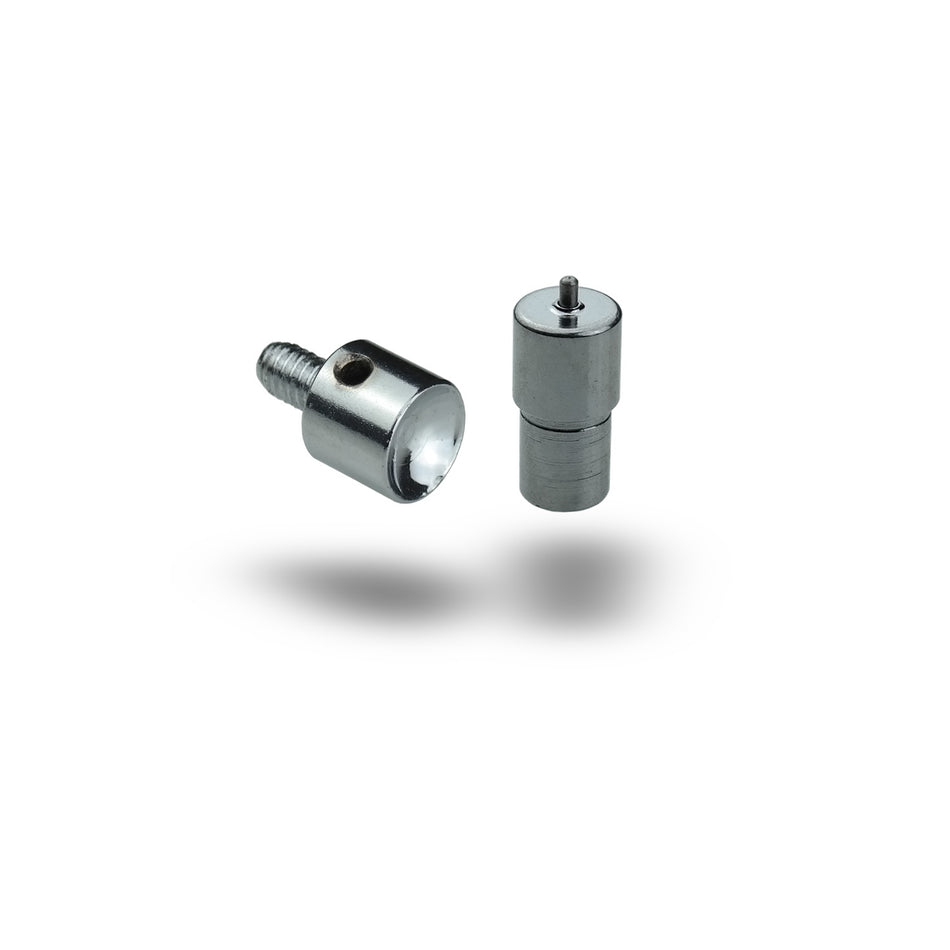 Insertion tools for hemispherical hollow rivets