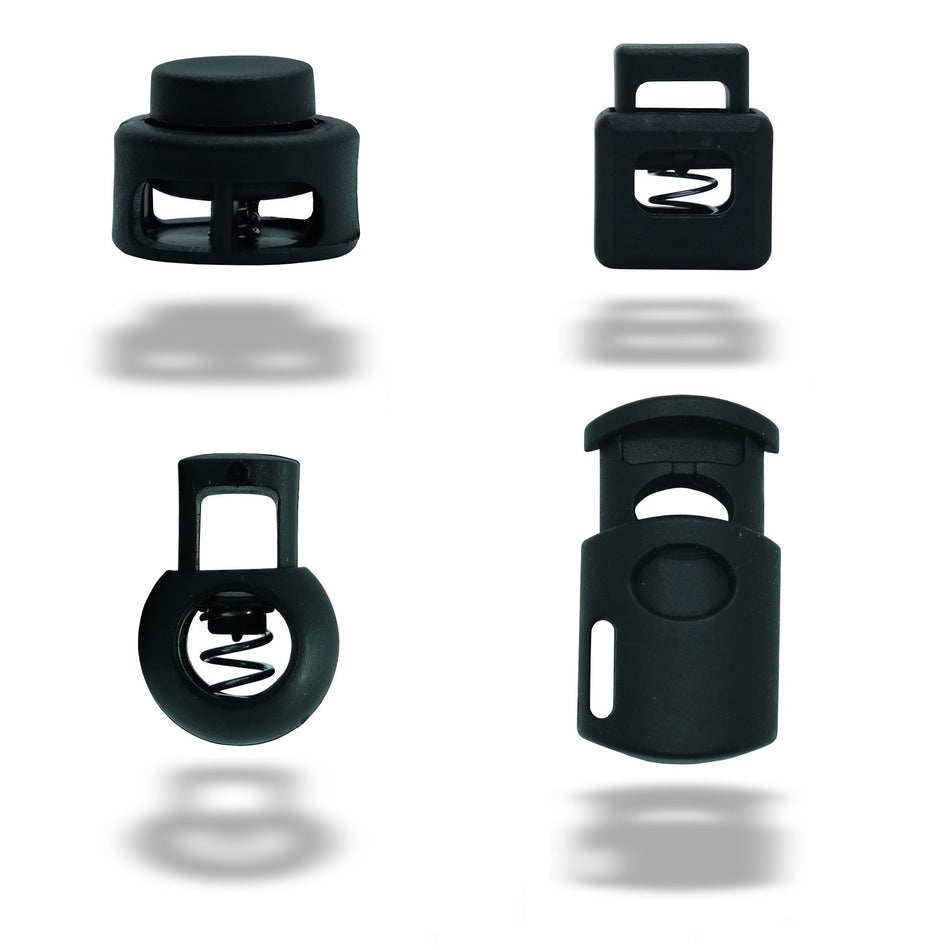 Cord stopper plastic cord clamp with spring