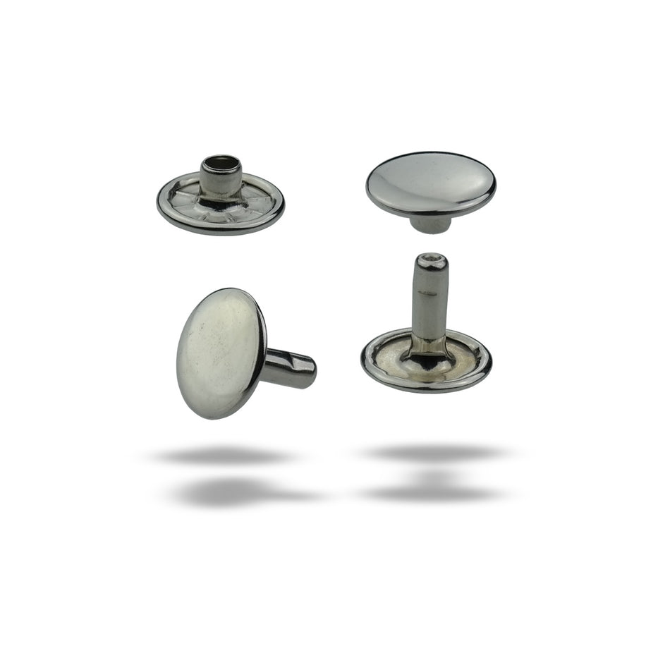 Hollow rivets double head