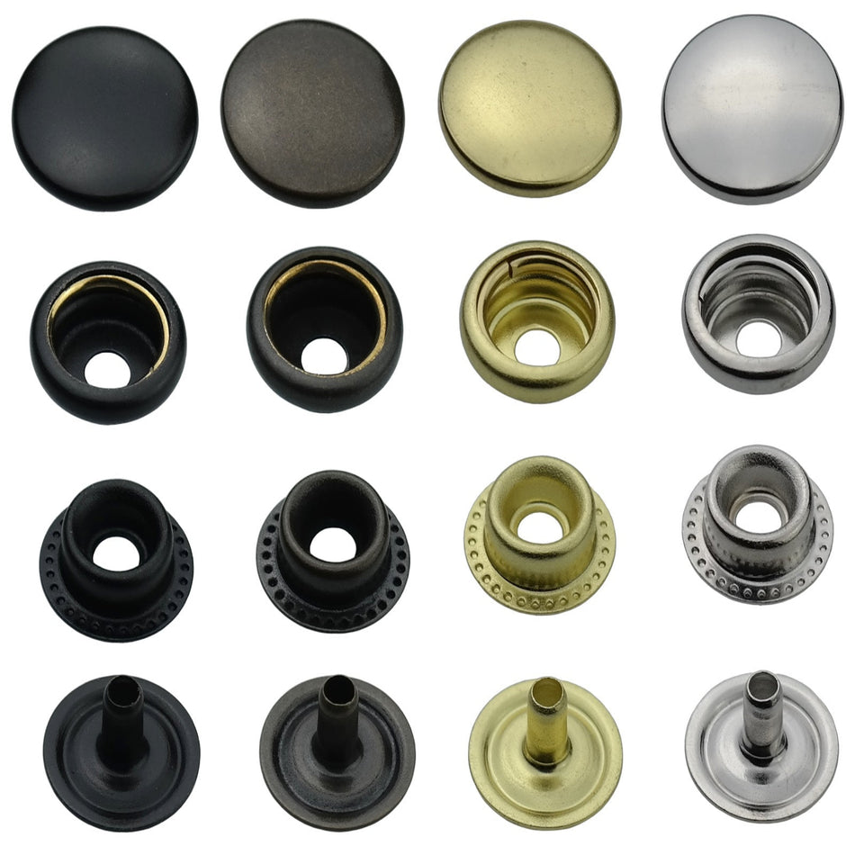 Ringfeder snap fasteners in 12.5 mm and 15.0 mm