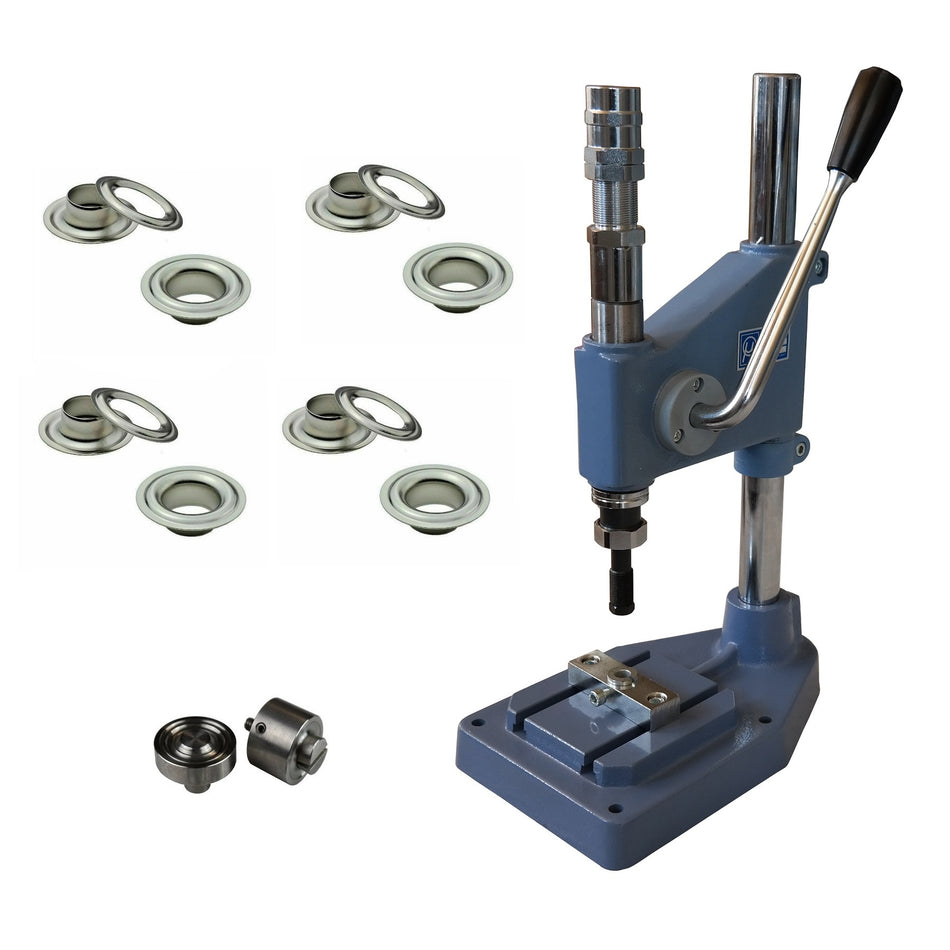Set spring-loaded press with 250 eyelets