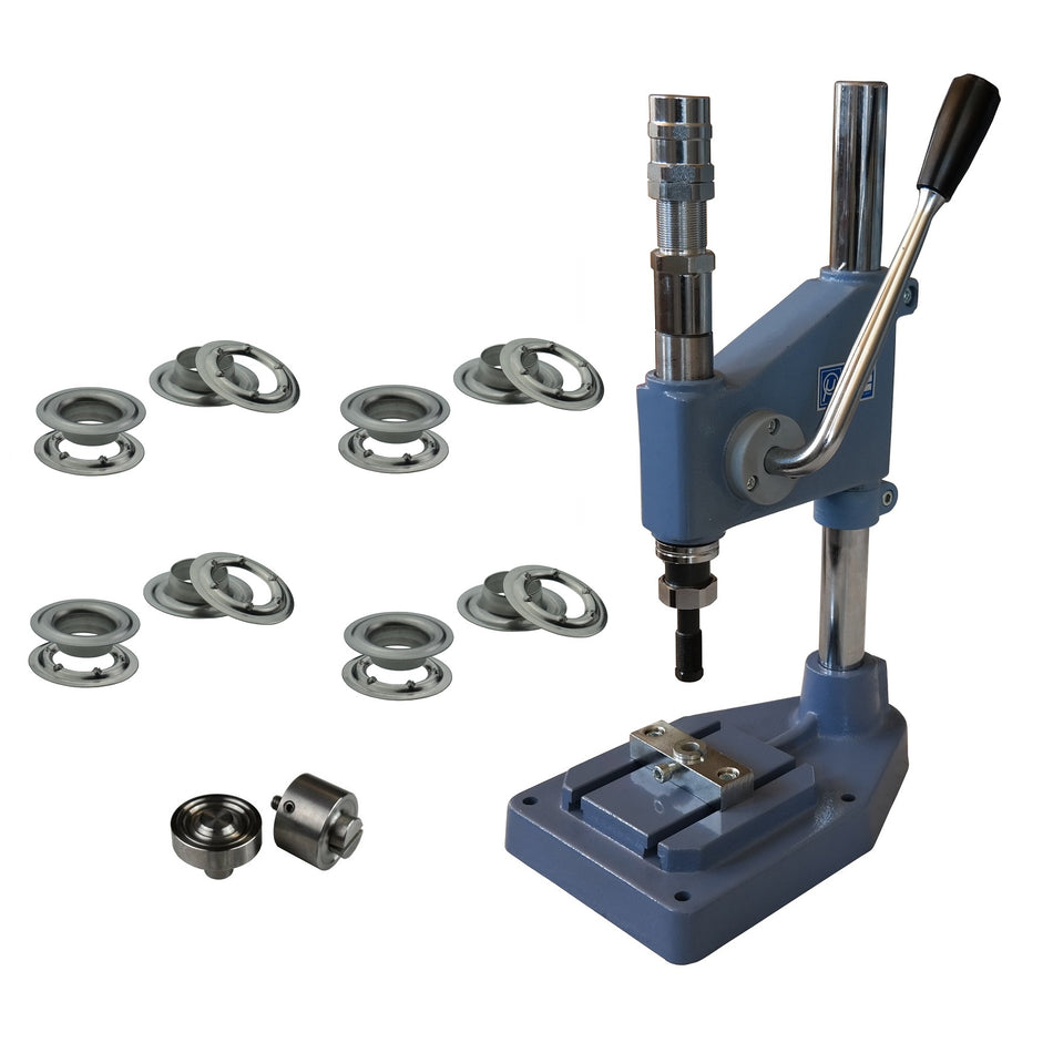 Set spring-loaded press with 250 eyelets