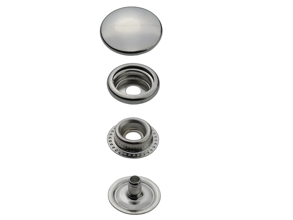 Ringfeder snap fasteners in 12.5 mm and 15.0 mm